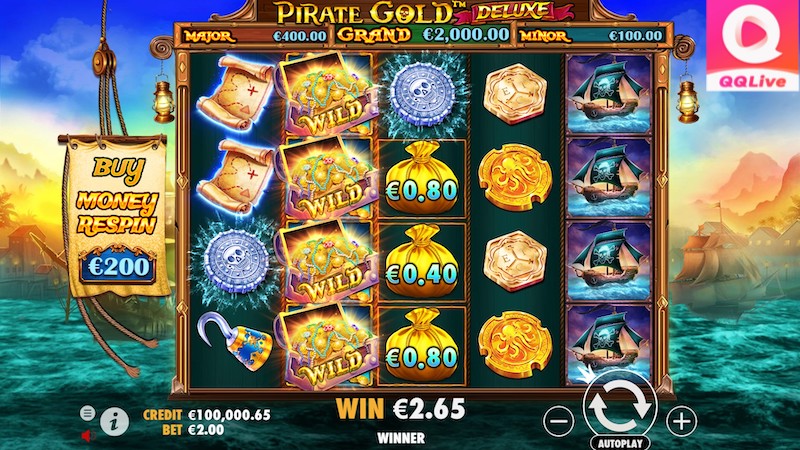 Tải QQlive Chơi Pirate Gold Deluxe Slot - Phiêu Lưu Cùng Cướp Biển Carribean 1 Pirate Gold Deluxe Slot trên QQlive